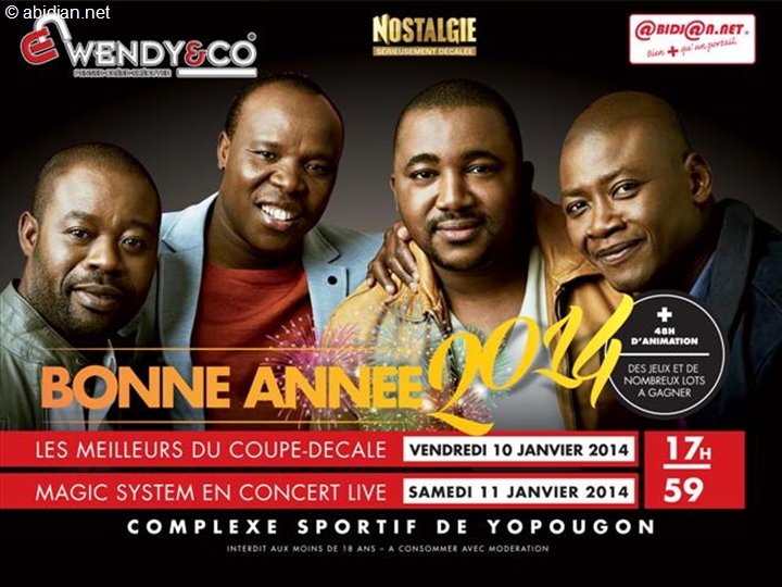 Bonne année 2014 - Magic system et les DJ vont mettre le feu à Yopougon